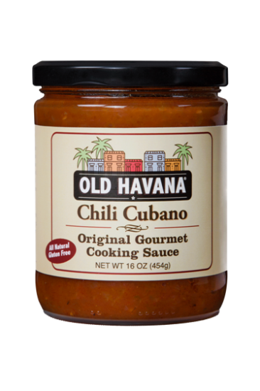 a jar of Old Havana Foods Chili Cubano Original Gourmet Cooking Sauce - 16 oz.
