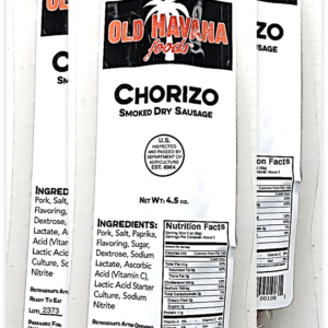 Picture of a 3 Pk of Chorizo Spanish Style Smoked Dry Sausage from Old Havana Foods