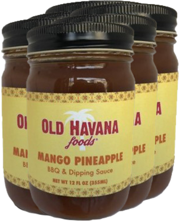 Picture of -12 oz jars of Old Havana Foods Mango Pineapple BBQ & Dipping Sauce