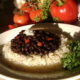 A plate of Authentic Cuban black beans