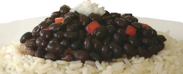 A plate of Old Havana Foods Authentic Cuban black beans