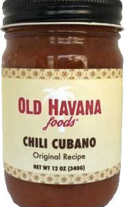 Picture of 12 oz jar of Old Havana Foods Chili Cubano Original Recipe