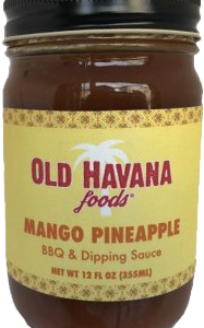 Picture of 12 oz jar of Old Havana Foods Mango Pineapple BBQ & Dipping Sauce
